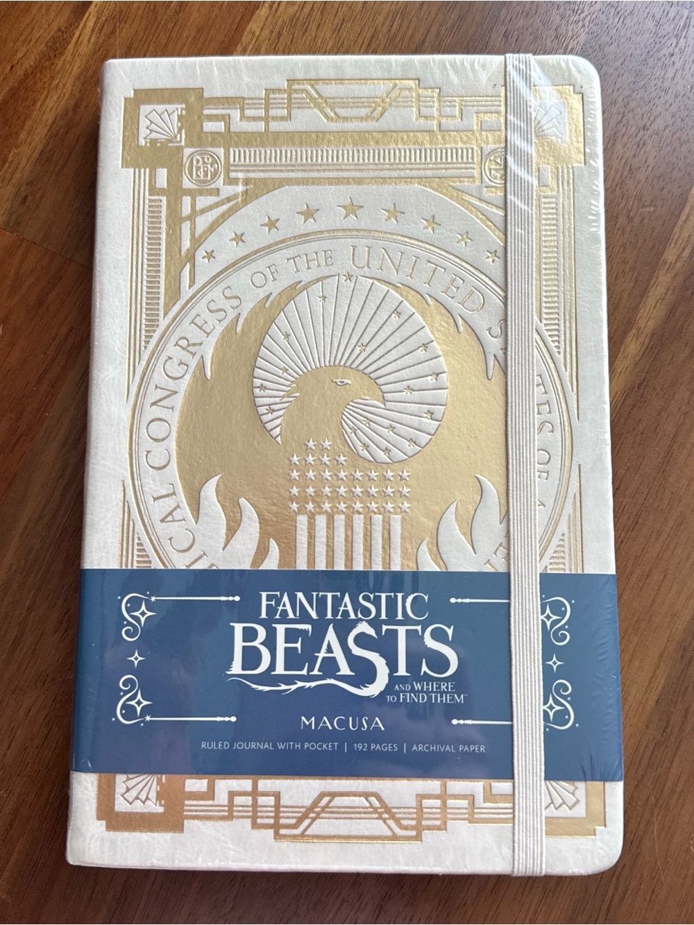 Macusa White & Gold Hardcover Journal
